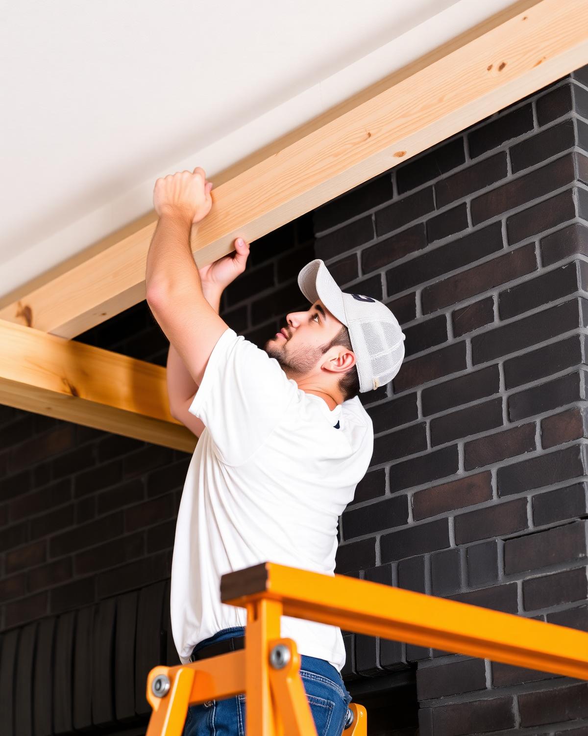 Fireplace Beam Install